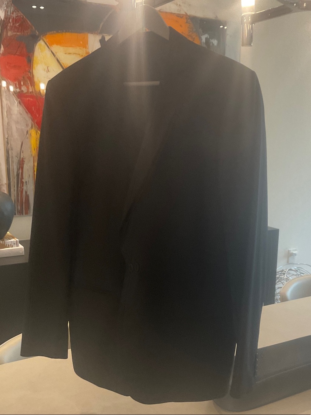 Men's Black Single-Breasted Blazer